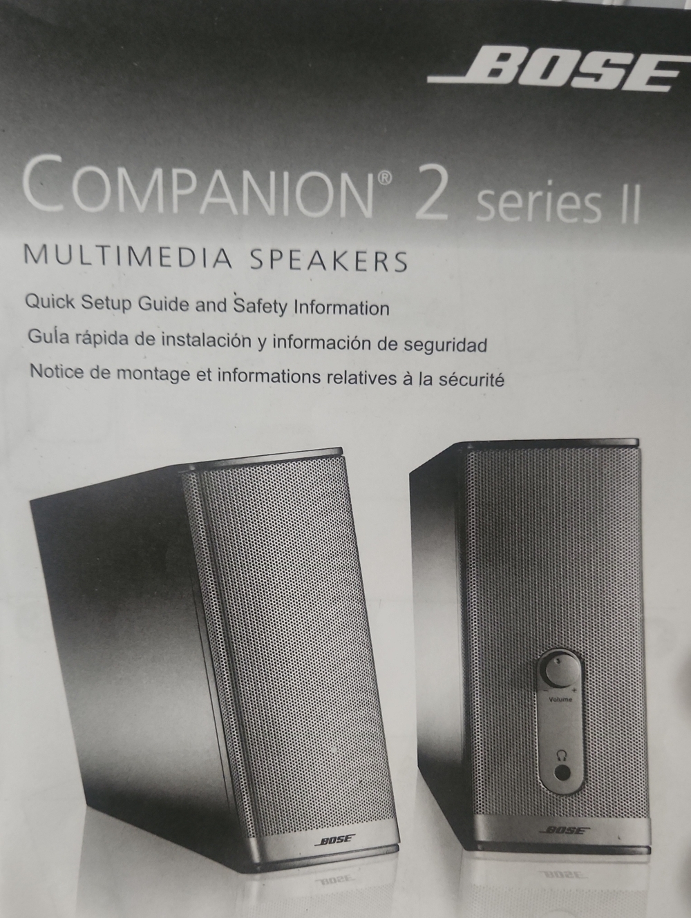 Bose Black Companion 2 Series II Desktop Speakers. Used